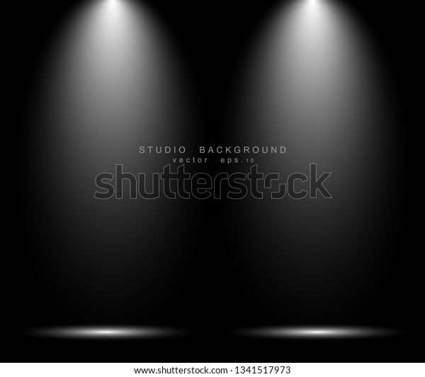 Empty Black Gradient Studio Room Background Stock Vector (Royalty Free ...