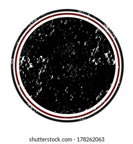 Empty black rubber stamp with free space to add text