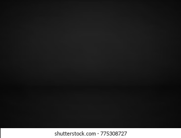 Empty Black Studio Room Background. Used For Display Or Montage Your Products - Vector