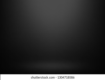 Empty black studio room, used as background for display your products