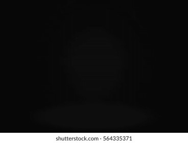 Empty black studio room, Used as background for product display - Vector
