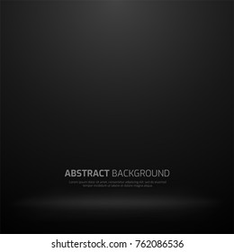 Empty Black Studio Room, used as background for display your products, vector illustration.