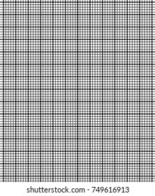 Empty black and white squared paper sheet. Vector background.