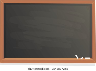 Empty blackboard with chalk, perfect for educational concepts, ideal for students, teachers, and professionals seeking inspiration, creativity, or solutions