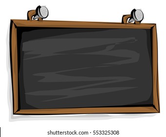 empty blackboard doodle