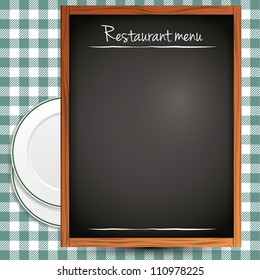 Empty blackboard - Restaurant menu background