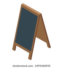 Empty blackboard is standing on the street, ready to display a message