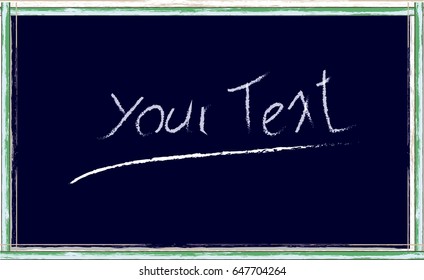 Empty blackboard with wooden frame. Blackboard background chalkboard. 