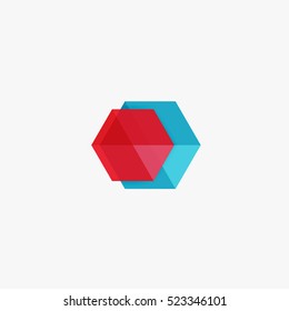Empty blank hexagon layout, geometric template for text and options. Element of business brochure, presentation and web design navigation layout