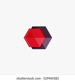 Empty blank hexagon layout, geometric template for text and options. Element of business brochure, presentation and web design navigation layout