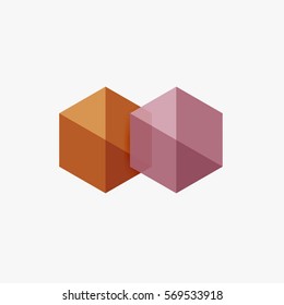 Diseño de hexágono vacío, plantilla geométrica para texto y opciones. Elemento de folleto comercial, presentación y diseño de navegación web