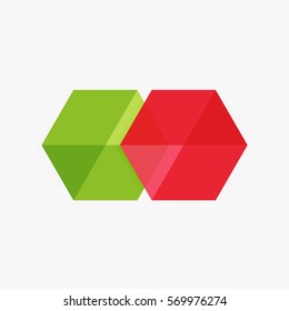 Empty blank hexagon layout, geometric template for text and options. Element of business brochure, presentation and web design navigation layout