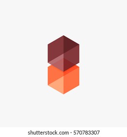 Empty blank hexagon layout, geometric template for text and options. Element of business brochure, presentation and web design navigation layout