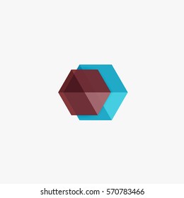 Diseño de hexágono vacío, plantilla geométrica para texto y opciones. Elemento de folleto comercial, presentación y diseño de navegación web