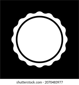 Empty blank labels circular stamps