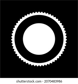 Empty blank labels circular stamps