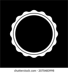 Etiquetas circulares vacías en blanco