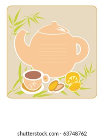 Empty blank of menu. Breakfast and tea theme.