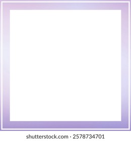 Empty blank modern frame for social media content or announcement. Square design blank business style border in blue purple pink.