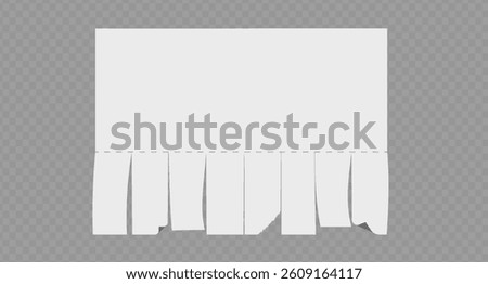 Empty blank sheet paper advertising. Tear-off ads. Street signs with curved corners. Tear off stripes. Street advertisement	
