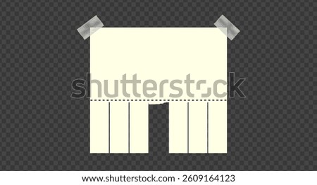 Empty blank sheet paper advertising. Tear-off ads. Street signs. Tear off stripes. Street advertisement	
