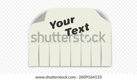 Empty blank sheet paper advertising. Tear-off ads. Street signs with curved corners. Tear off stripes. Street advertisement	
