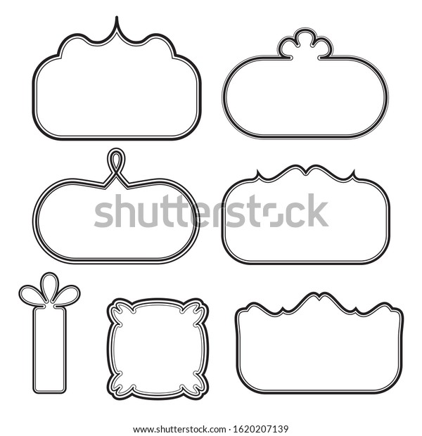 Empty Blank Vintage Frame Text Box Stock Vector (Royalty Free ...