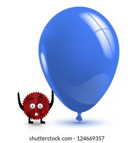 Empty blue balloon to place your concept. vector design