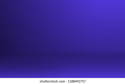 Empty blue color studio room with shadow background ,Template for premium, luxury product presentation