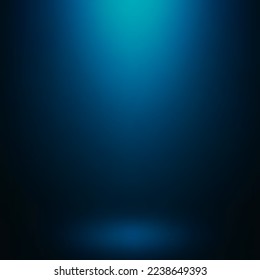 Empty blue color studio room background, can use for background and product display 