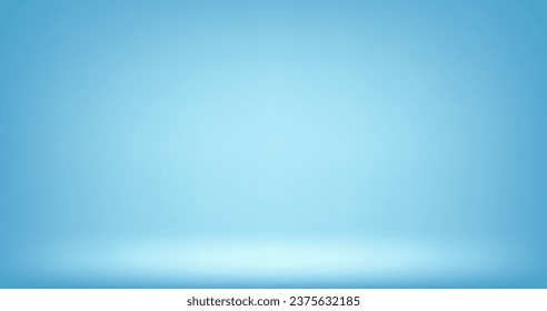 Empty Blue color studio room background. Space for selling products on the website. Vector illustration.