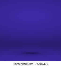 Empty blue color studio room with shadow background ,Template for premium, luxury product presentation