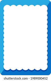 Ilustración de la plantilla de la pancarta del marco de la curva azul vacía