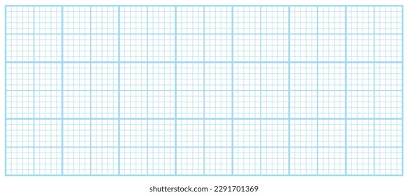 Empty blue millimeter paper ( mm, cm ) background. Square grid, raster for notes graph documents business and education. School, lines square graph paper template. wireframe pattern. Mathematics.