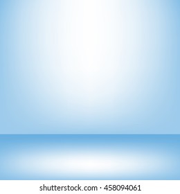 Empty blue studio backdrop Interior in Vector EPS 10