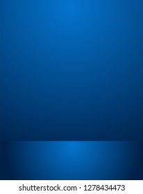 Empty blue studio room Backdrop. Light interior with copyspace for your creative project . Vector illustration EPS 10