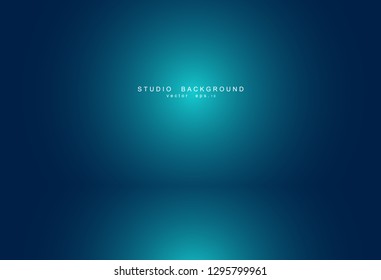 Empty blue studio room Backdrop. Light interior with copyspace for your creative project . Vector illustration EPS 10