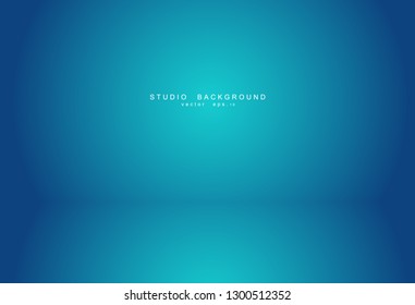 Empty blue studio room Backdrop. Light interior with copyspace for your creative project . Vector illustration EPS 10
