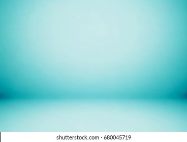 Empty blue studio room, used as background for display your products - Vector