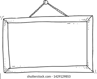 empty board sketch white background