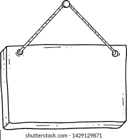 empty board sketch white background