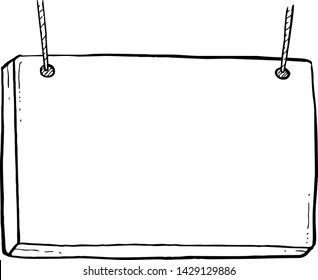 empty board sketch white background