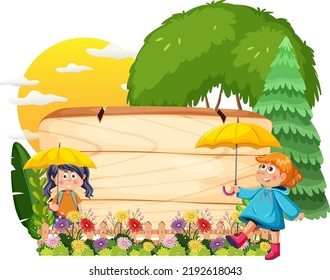 Plantilla de tablero vacía con ilustración de caricatura