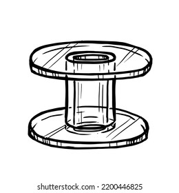 empty bobbin vector illustration on white background