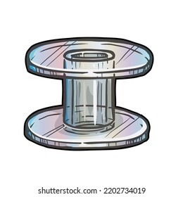 empty bobbin vector illustration on white background