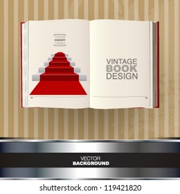 empty book with a cartoon. vector design