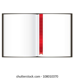 Empty Book, Isolated On White Background, Vector Illustration