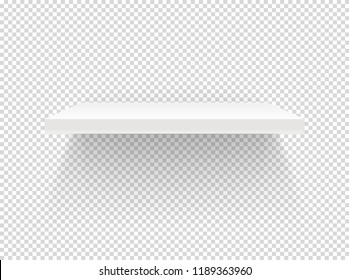 Empty book shelf isolated on transparent backgroud