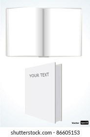 Empty book vector