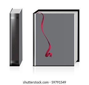Empty books isolated on the white background. Easy to resize.